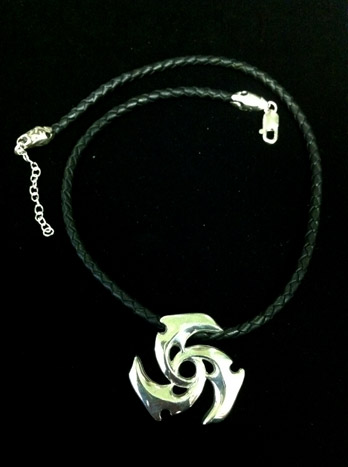 Tribal Dolphin Sterling Silver Pendant